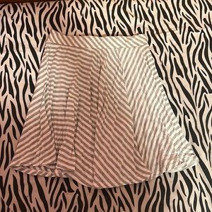 Medium Gray and White Skirt